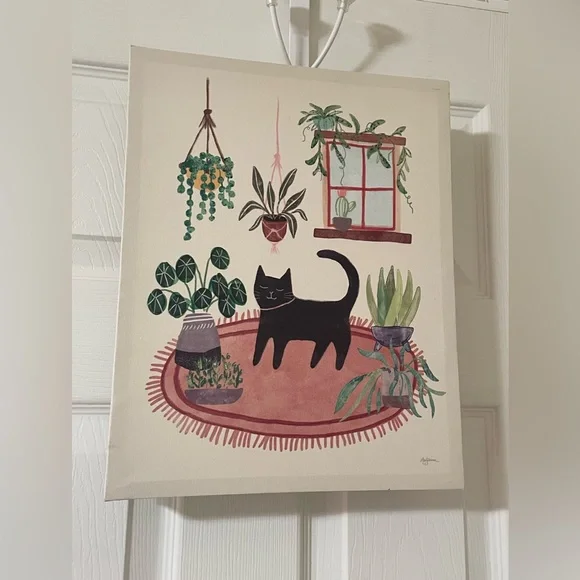 Sale! Amanti Art Cat and Plants Art Print - Picture 4 of 10